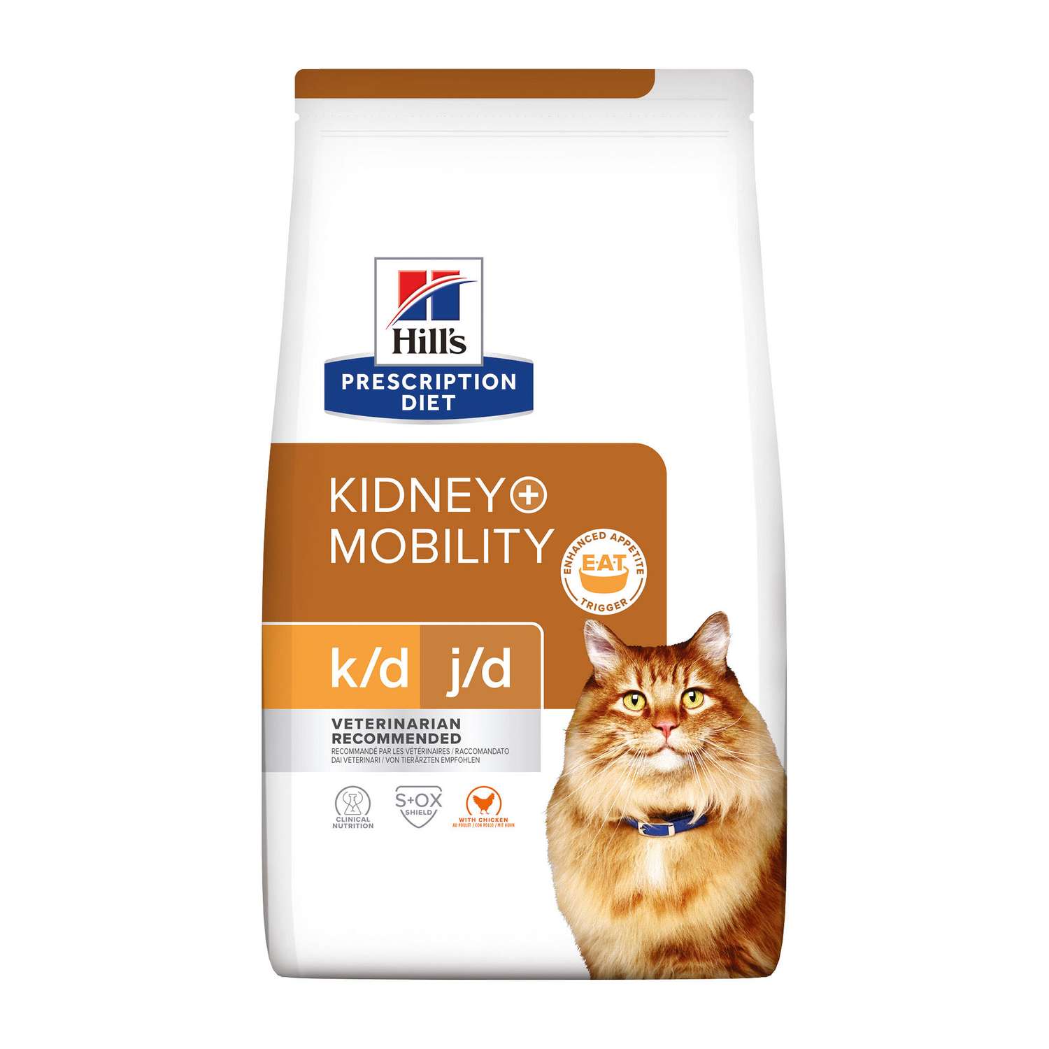 Корм для кошек HILLS 1.5кг Prescription Diet k/d +Mobility для поддержания здоровья почек и суставов с курицей сухой - фото 1