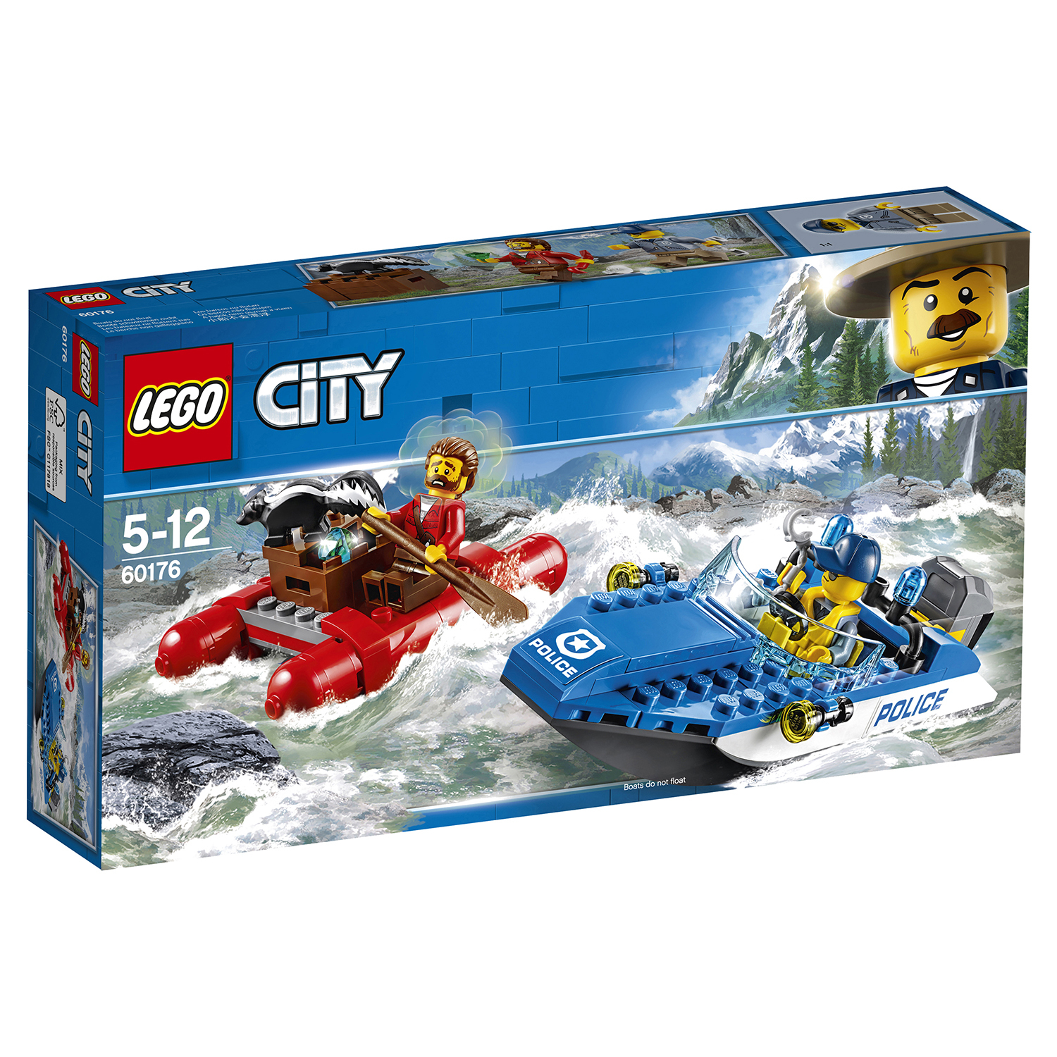 Конструктор LEGO Погоня по горной реке City Police (60176) купить по цене  999 ₽ в интернет-магазине Детский мир