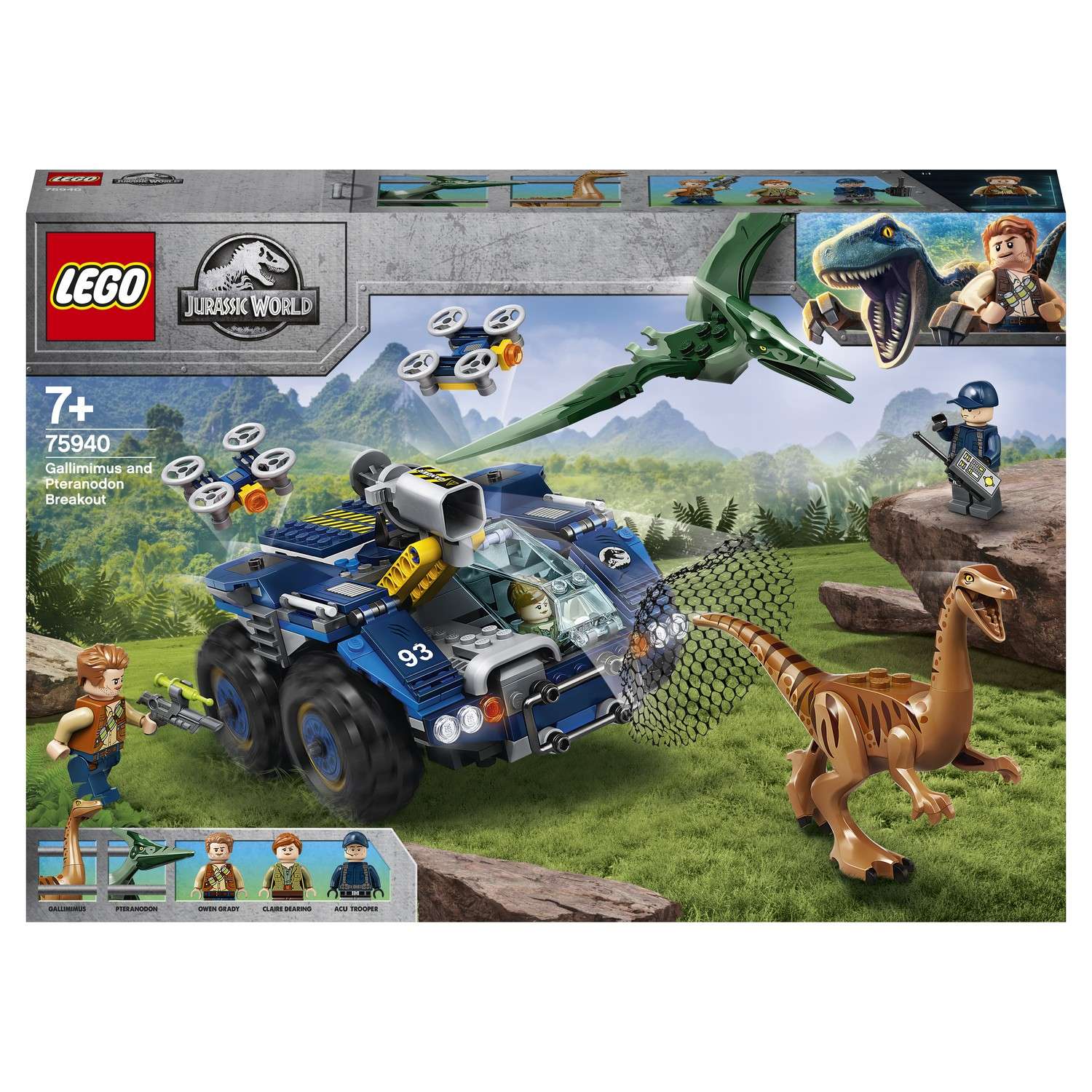 Конструктор LEGO Jurassic World Побег галлимима и птеранодона 75940 - фото 2