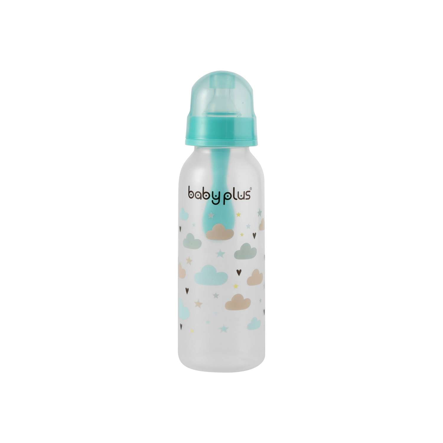 Бутылочка для кормления Baby Plus с ложкой и соской BP5114-C-3 250 мл бирюзовая - фото 1