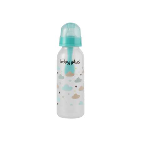 Бутылочка для кормления Baby Plus с ложкой и соской BP5114-C-3 250 мл бирюзовая
