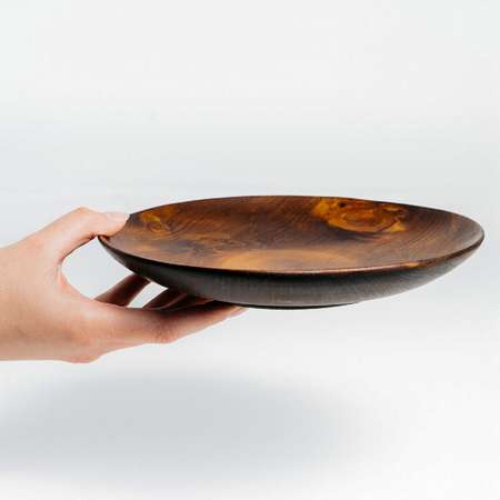 Набор MAGISTRO тарелок из натурального кедра 2 шт d=21 5 см 25 см цвет шоколадный
