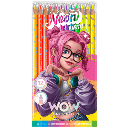 Набор из 12 цветных карандашей WOW Generation Neon