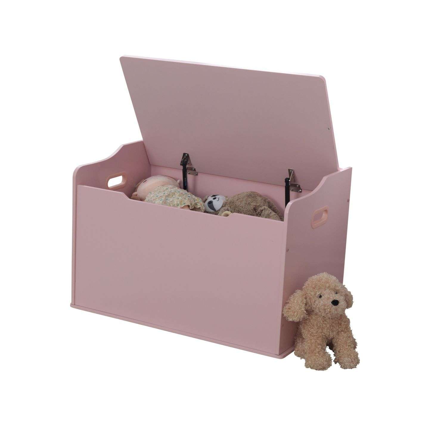 Pink wooden hot sale toy box