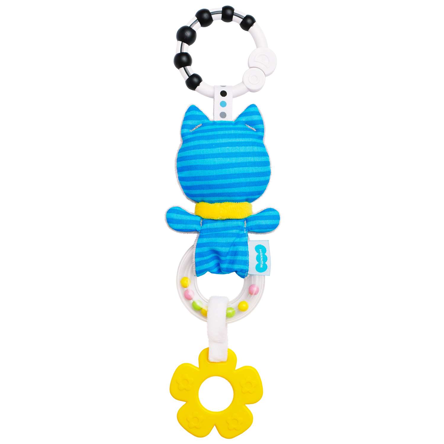 Игрушка подвеска Мякиши развивающая детская погремушка Котёнок Кекс для новорождённых на коляску подарок - фото 9