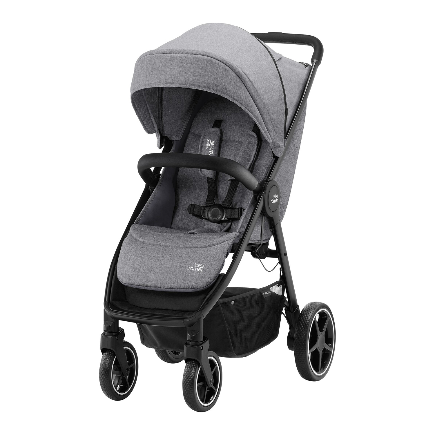 Коляска Britax Roemer B-Agile R Elephant Grey-Black - фото 1