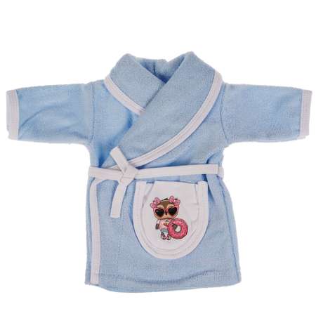 Одежда для кукол Карапуз 40-42 см голубой халат сова