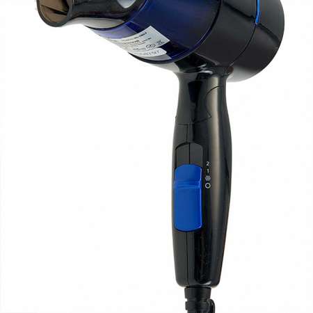 Фен для волос Delta DL-0907 Складная ручка 1400 Вт Холодный воздух черный с синим