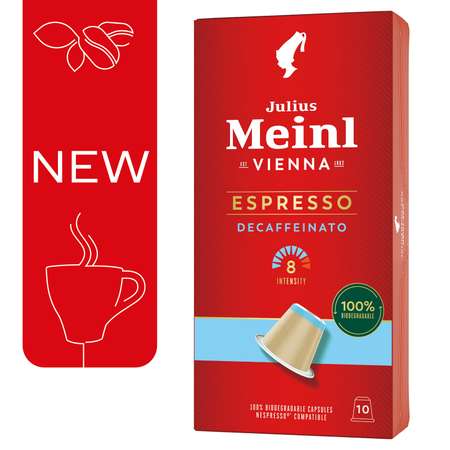 Кофе в капсулах Julius Meinl Эспрессо декаф био система Nespresso Неспрессо 10 шт