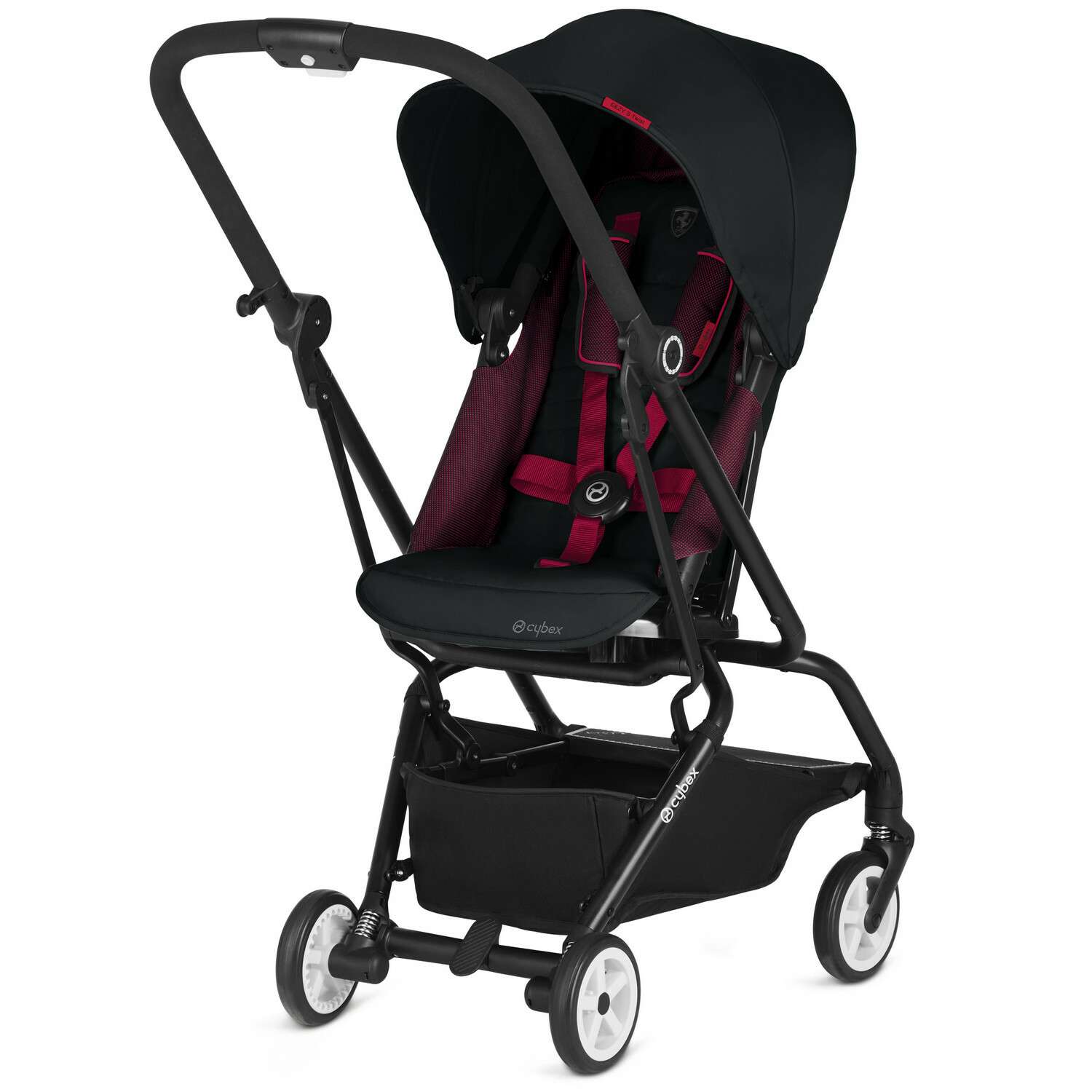 Коляска Cybex Eezy S Twist Fe Ferrari Victory с дождевиком Black - фото 1