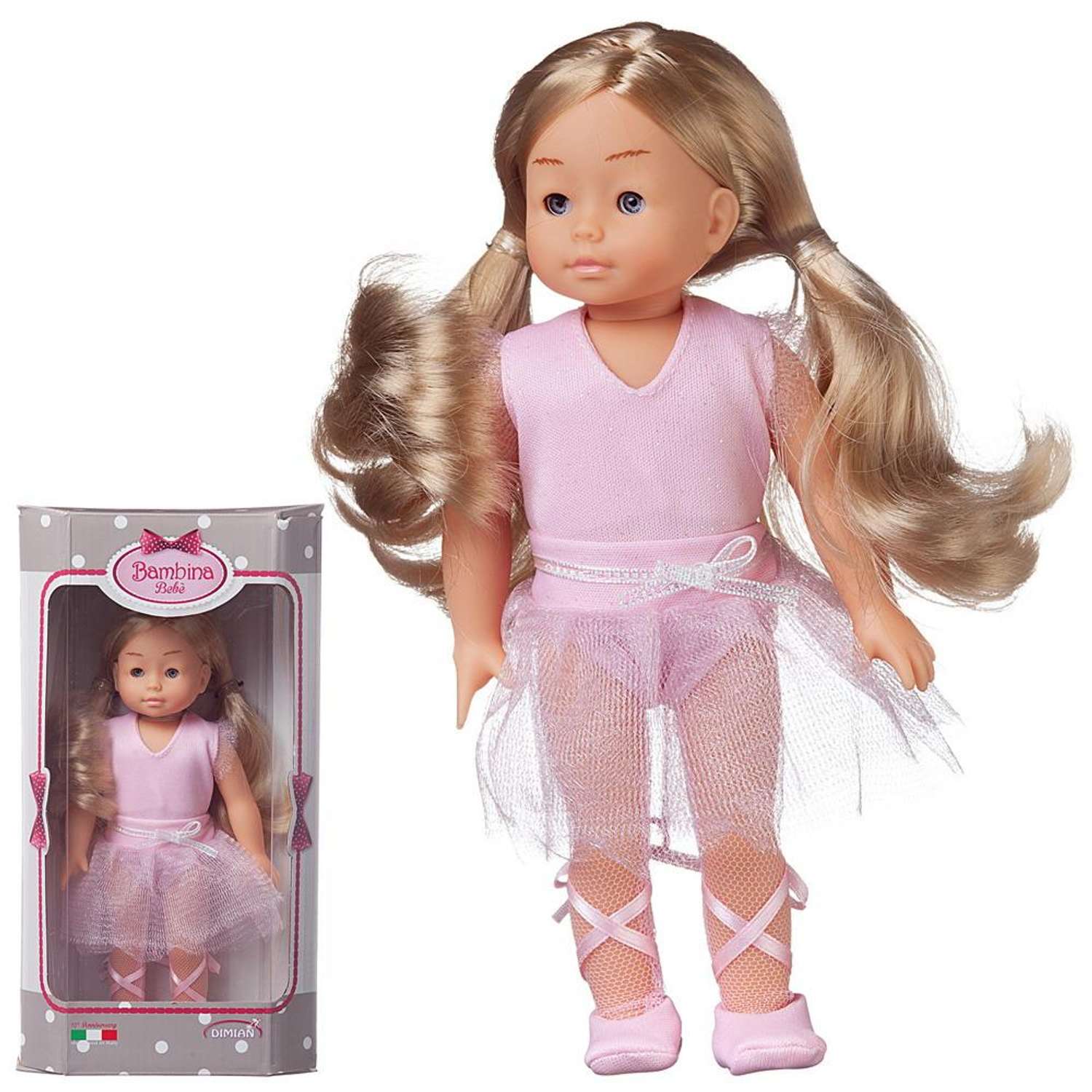 Кукла Bambina Bebe ABTOYS В платье балерины 20 см BD1652-M37/w(1) - фото 1