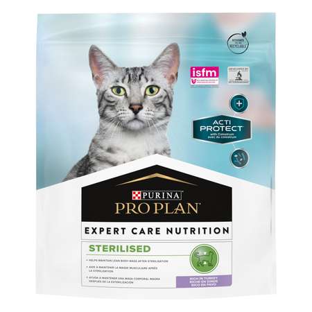 Корм для кошек PRO PLAN Acti-Protect для стерилизованных сухой с индейкой 400г