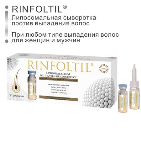 Сыворотка Rinfoltil Липосомальная против выпадения волос. При любом типе выпадения
