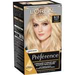 Краска для волос LOREAL Preference оттенок 9.13 Байкал очень светло-русый бежевый