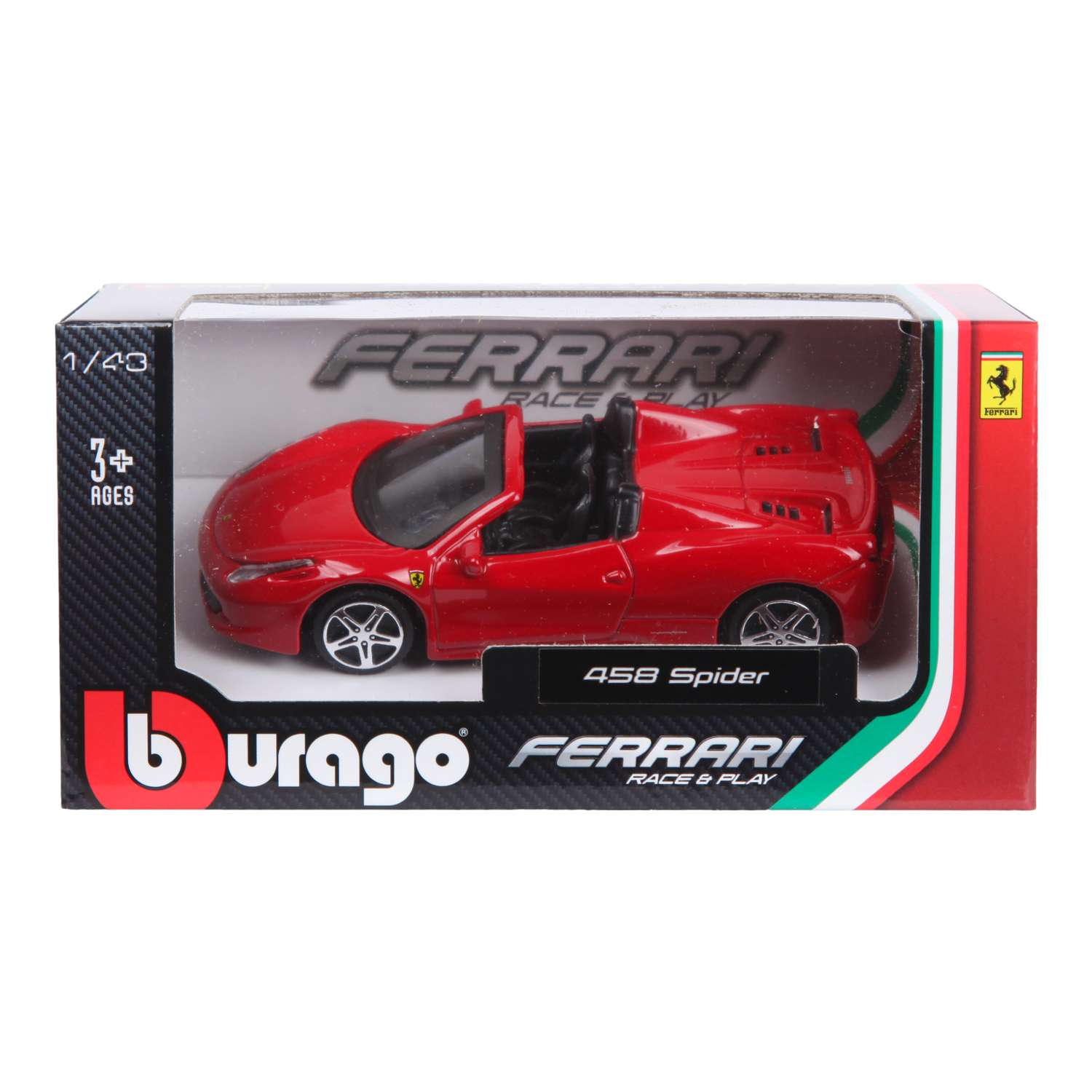 Машина BBurago 1:43 Ferrari 458 Spider 18-31134W 18-31134W - фото 2