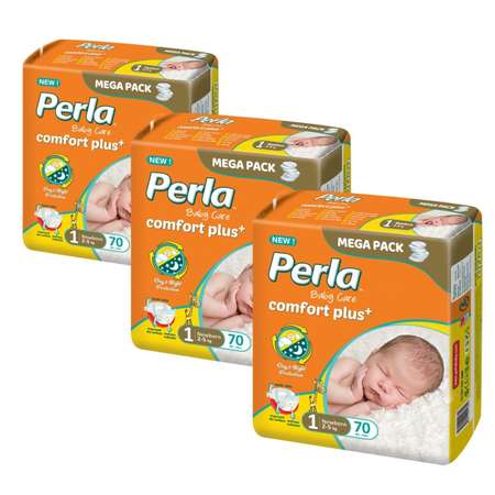 Подгузники Perla CP MEGA Newborn 210 шт 2-5 кг