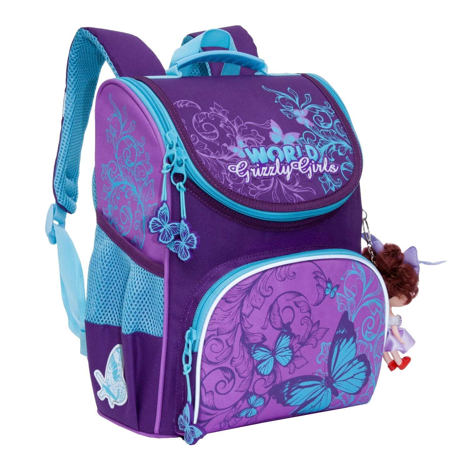 Рюкзак Grizzly Бабочка для девочек Фиолетовый - фото 2