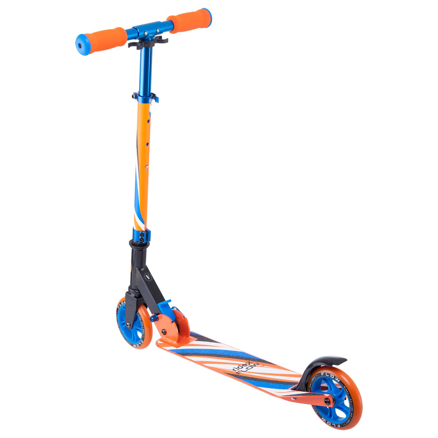 Самокат RIDEX двухколесный Scooter 2 wheels Flow 125 blue/oragge - фото 2