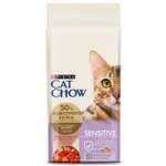 Корм сухой для кошек Cat Chow 15кг с лососем при чувствительной пищеварительной системе