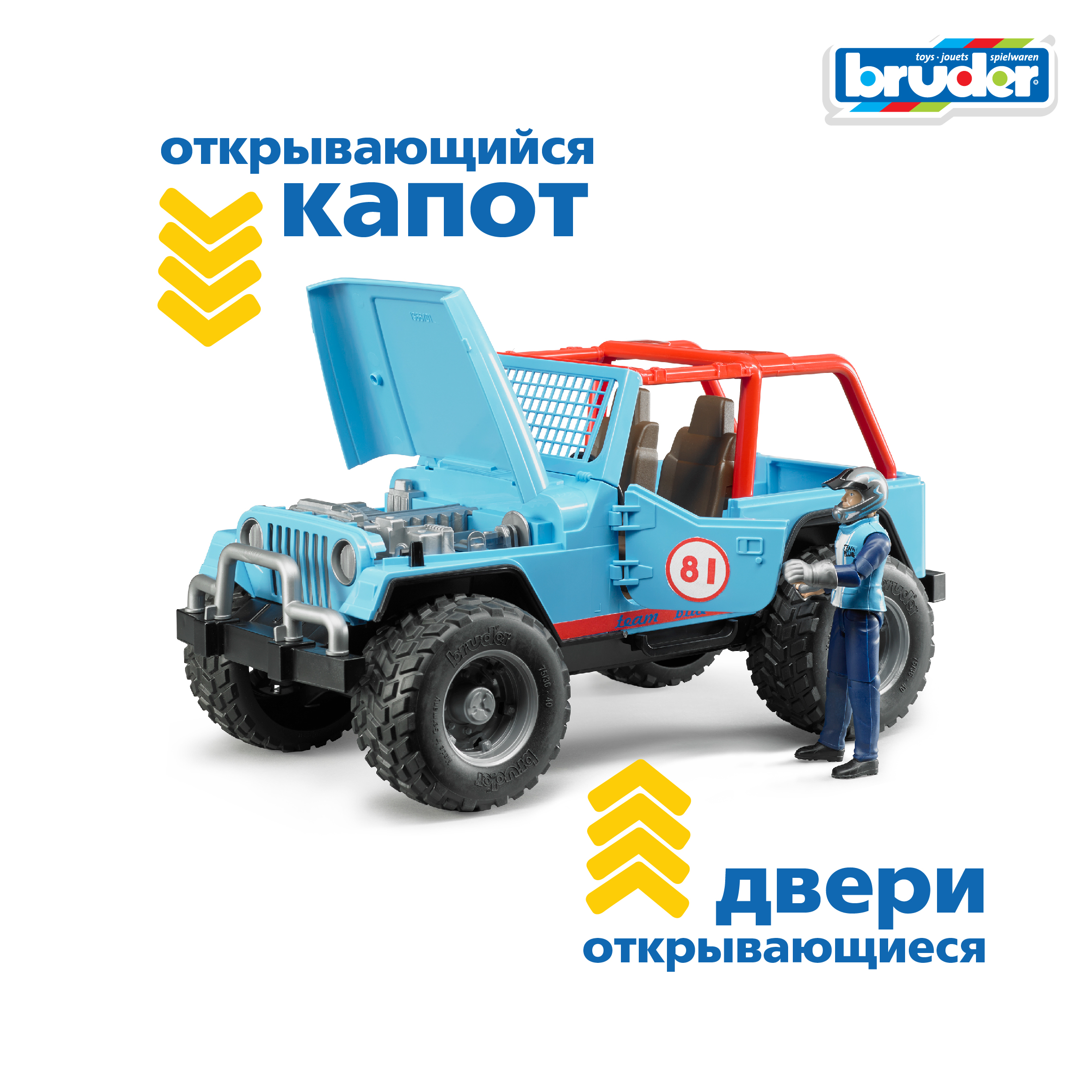 Внедорожник Bruder Cross Country Racer 1:16 синий 02-541 - фото 2