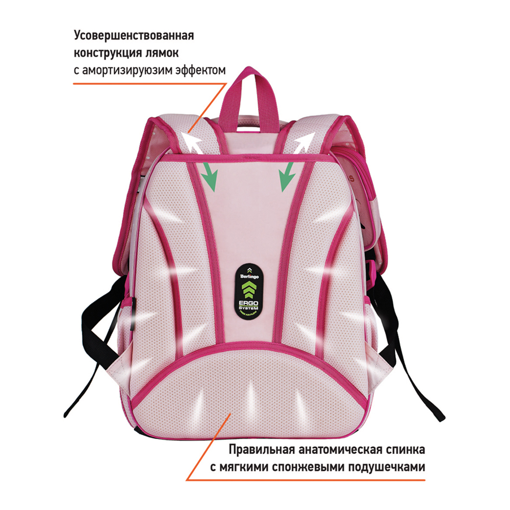 Ранец Berlingo Expert Plus Princess 38х29х15 см 2 отделения 2 кармана анатомическая спинка - фото 5