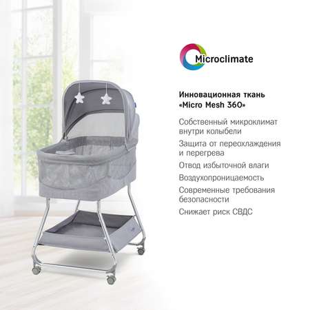 Колыбель-кроватка SIMPLICITY GL4060 Auto romby grey