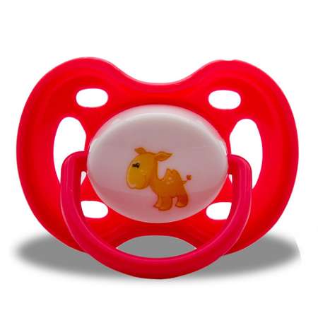 Соска-пустышка Baby Land анатомическая силиконовая с рисунком 6мес+ красный