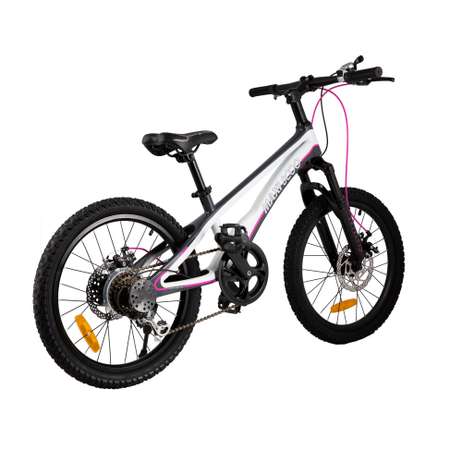 Детский двухколесный велосипед Maxiscoo Supreme 6 скоростей 20 серый/белый жемчуг