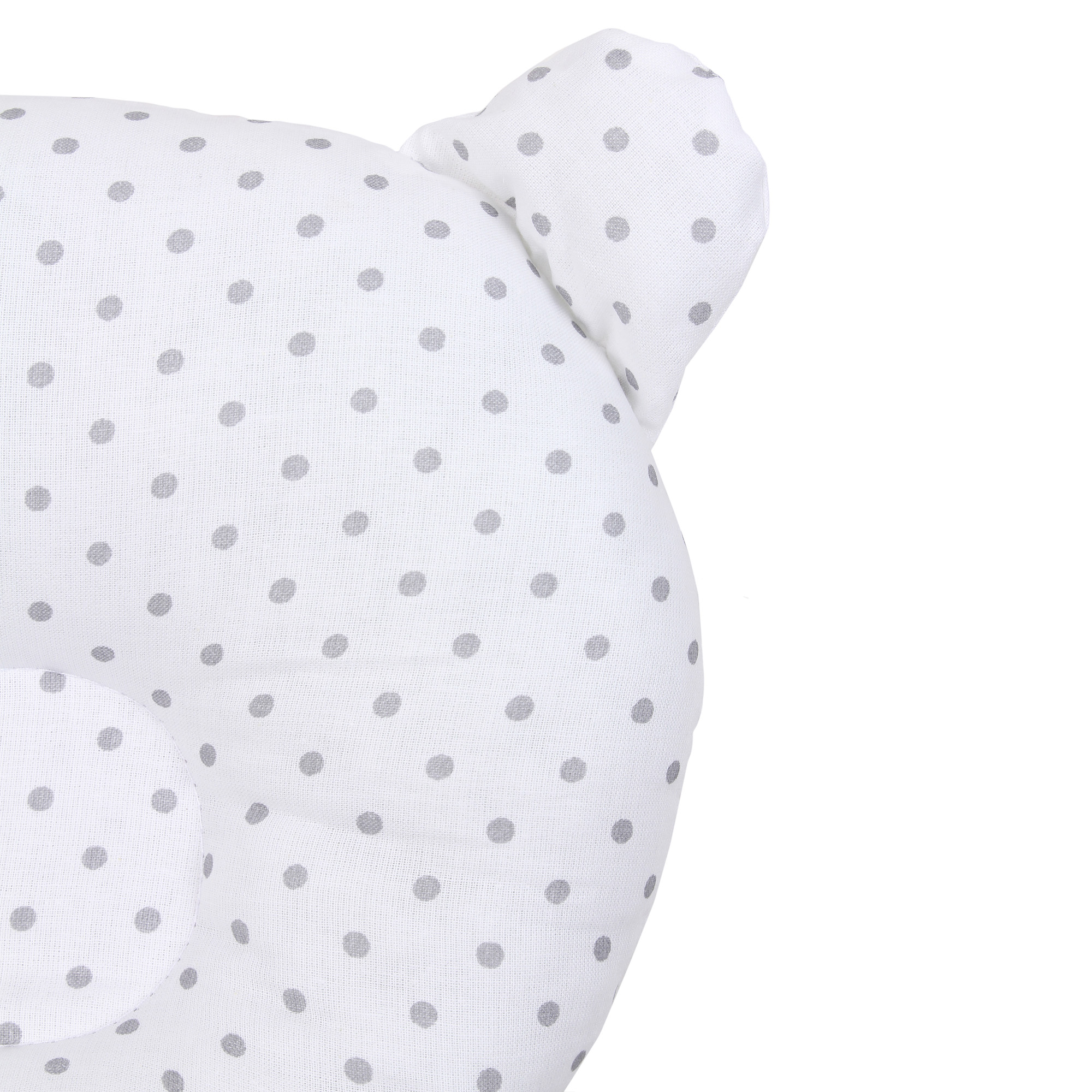 Подушка AmaroBaby анатомическая First Pillow Горошек серый - фото 2