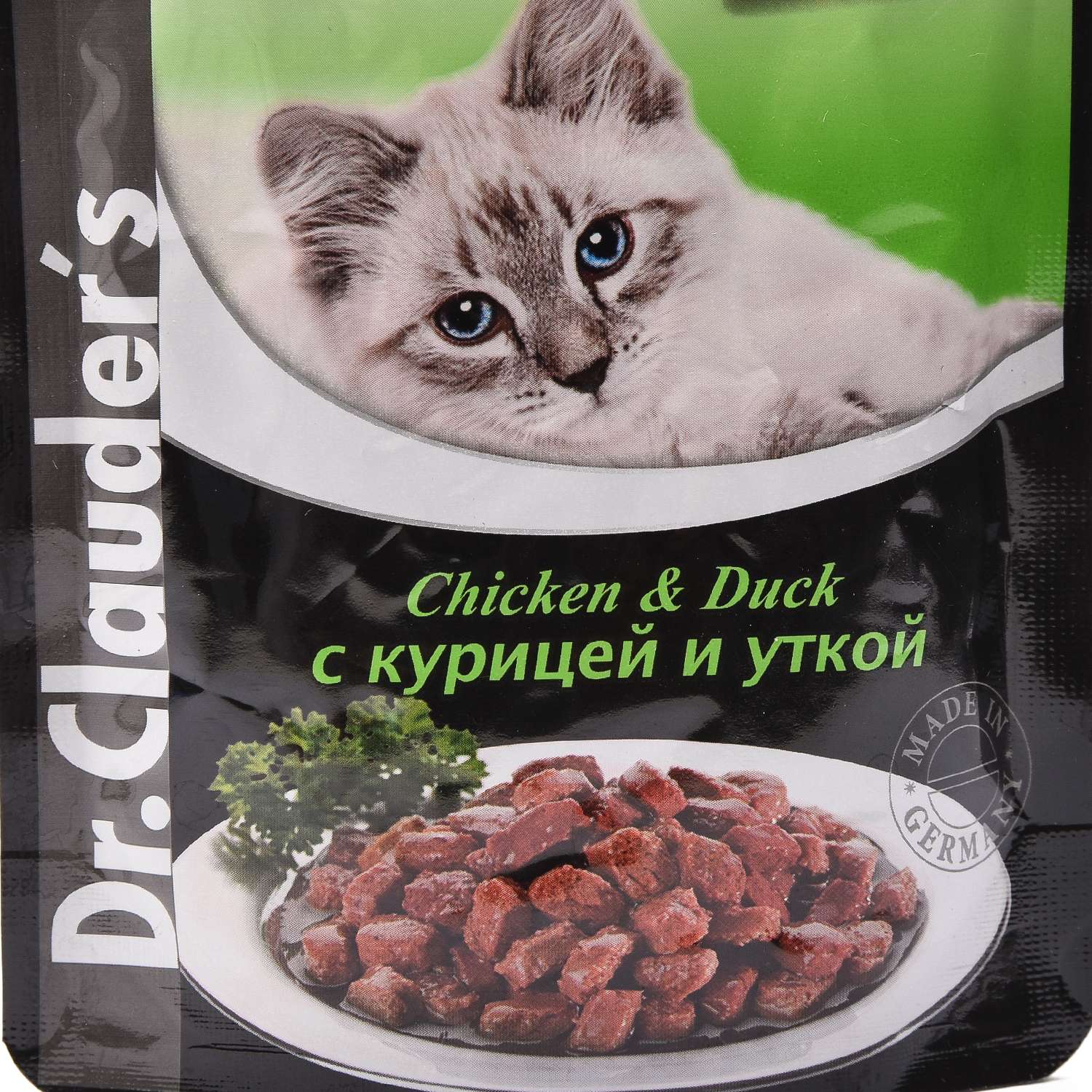 Корм влажный для кошек Dr.Clauders 100г с курицей и уткой желе пауч - фото 2