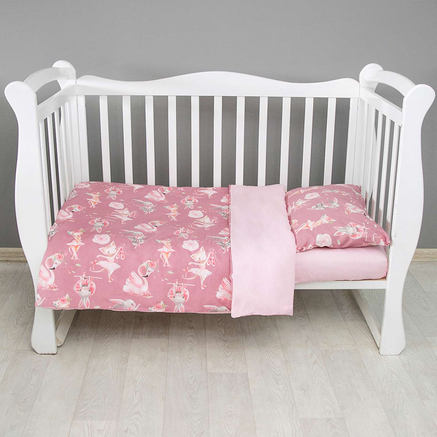 Комплект постельного белья Amarobaby Baby Boom Нежный Танец 3предмета Розовый - фото 5