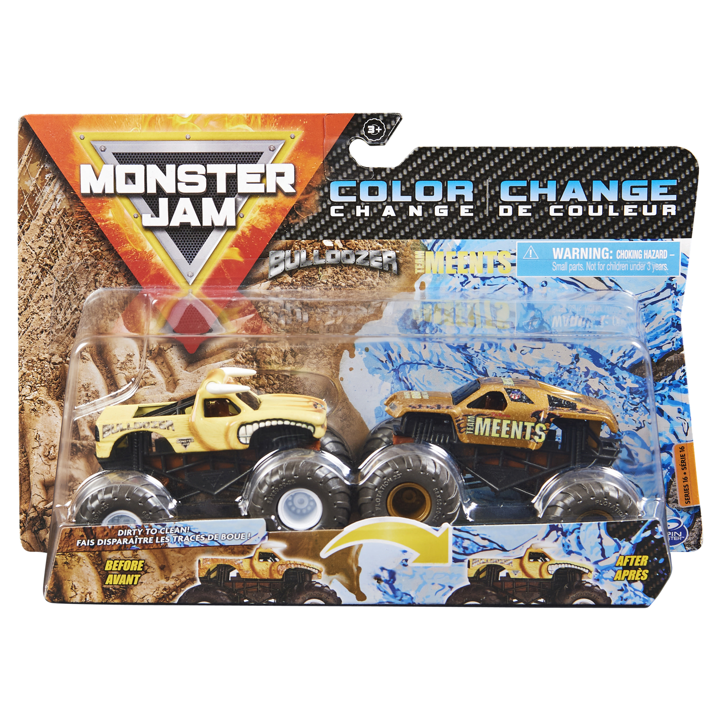 Внедорожник Monster Jam BulldozerVTeamMeents 1:64 6044943 - фото 4