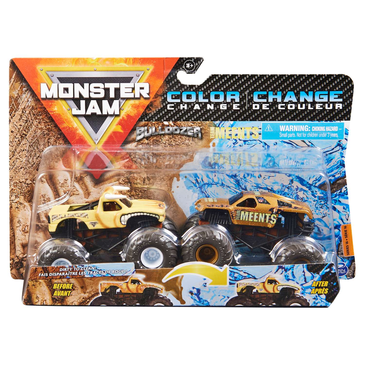 Машинки Monster Jam 1:64 BulldozerVTeamMeents 6044943/20129428 6044943 - фото 4