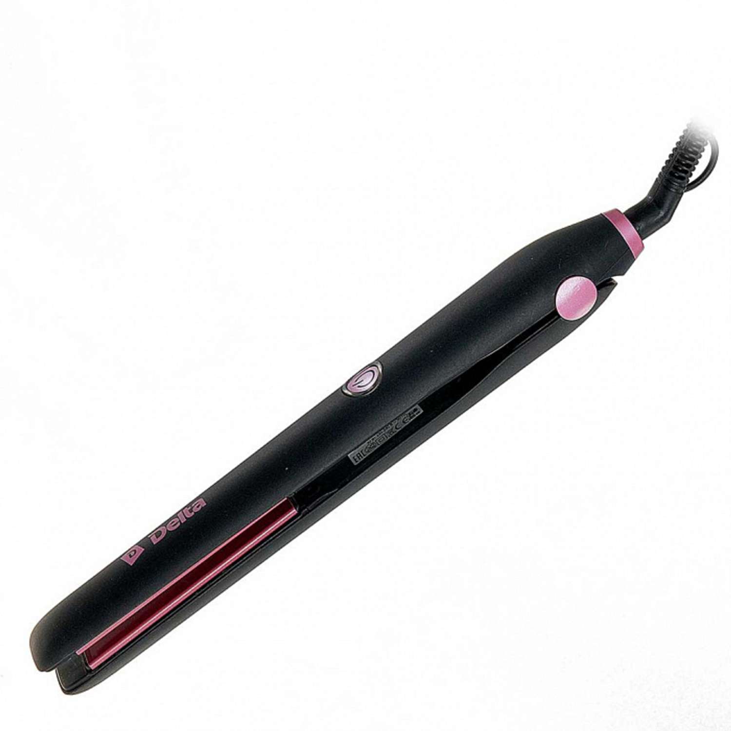 Щипцы для выпрямления волос Delta DL-0534 черный с розовым - фото 3