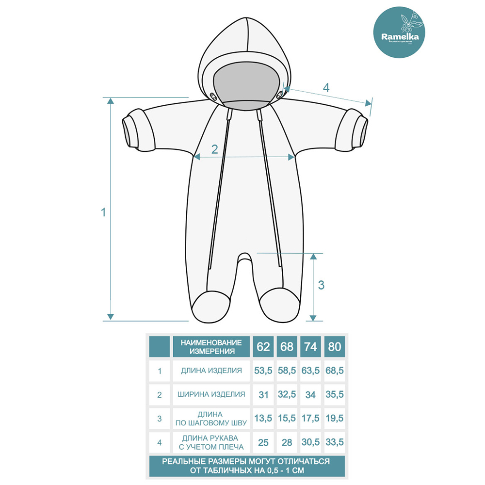 Комбинезон Ramelka 610 крем/мишка - фото 8