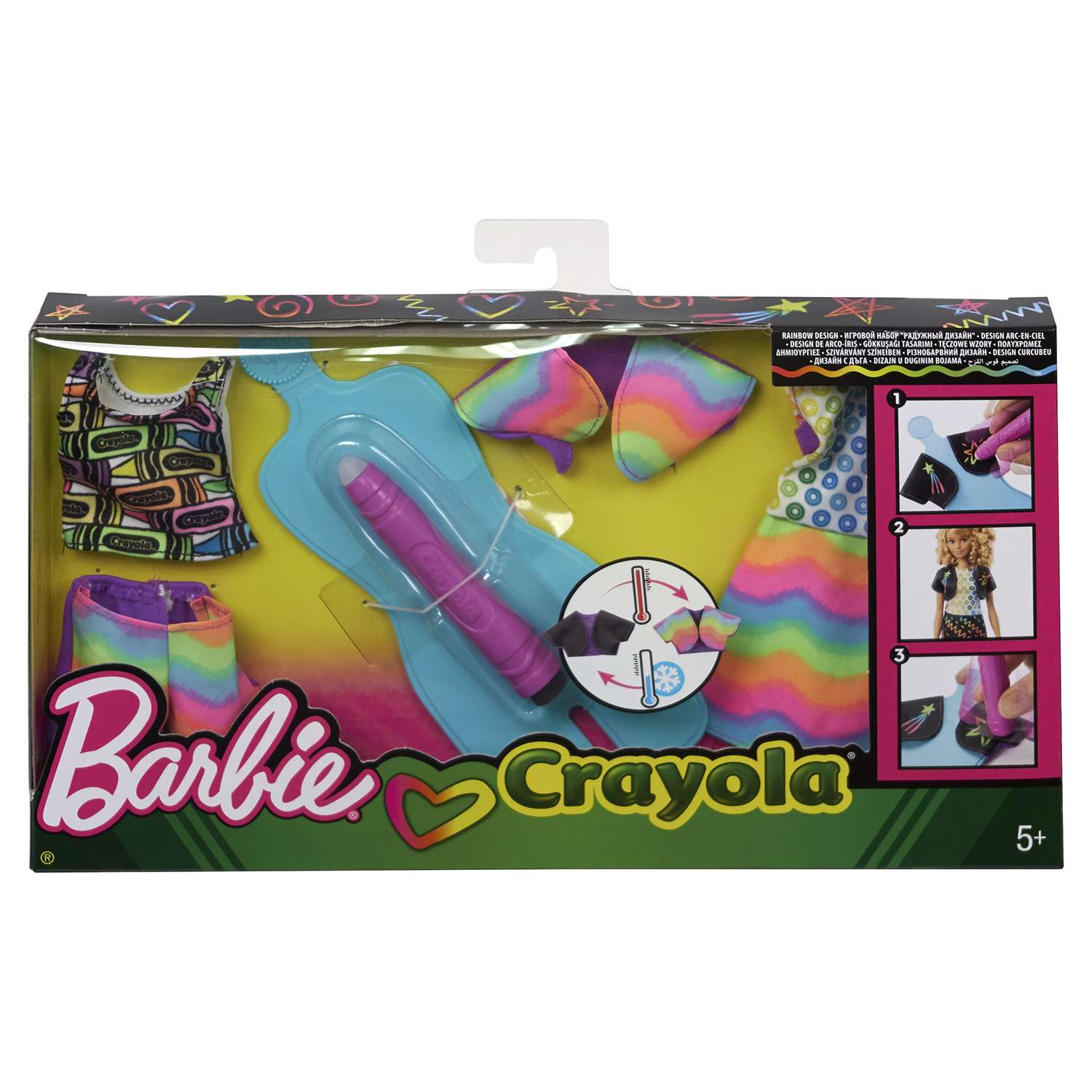 Набор Barbie Crayola раскрась наряды FHW87 FHW85 - фото 2