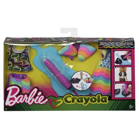 Набор Barbie Crayola раскрась наряды FHW87