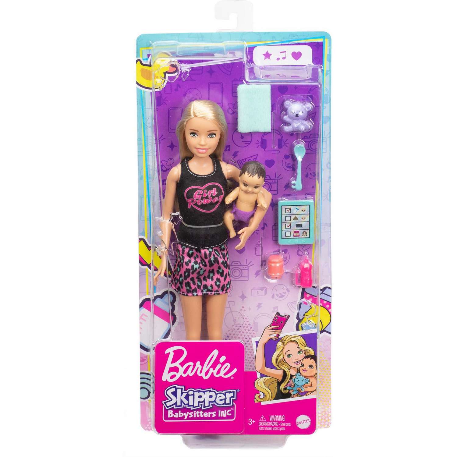 Набор Barbie Няня кукла Блондинка +аксессуары GRP13 GRP13 - фото 2