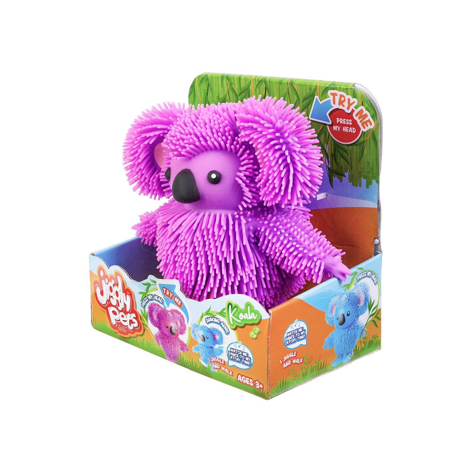 Игрушка Jiggly Pets Коала интерактивная Фиолетовая 40394 - фото 6