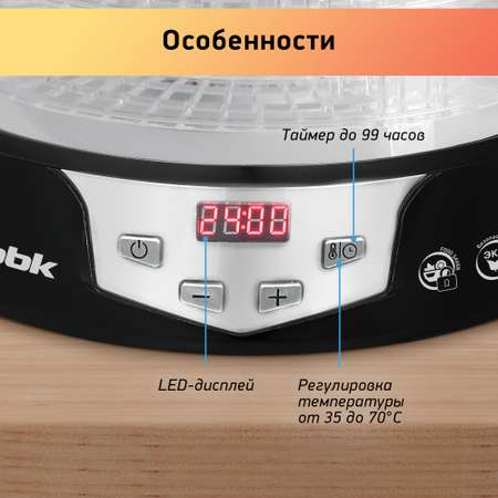 Сушилка электрическая BBK BDH305D черный металлик