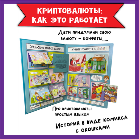 Детская книга BimBiMon Набор энциклопедий про машины и криптовалюты