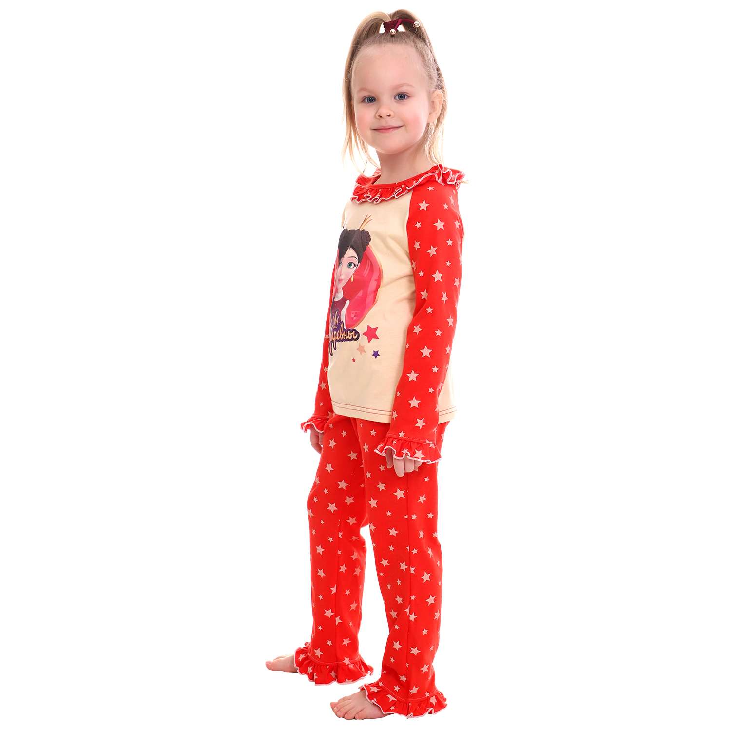 Пижама Детская Одежда S0415К/молочный_красный - фото 3
