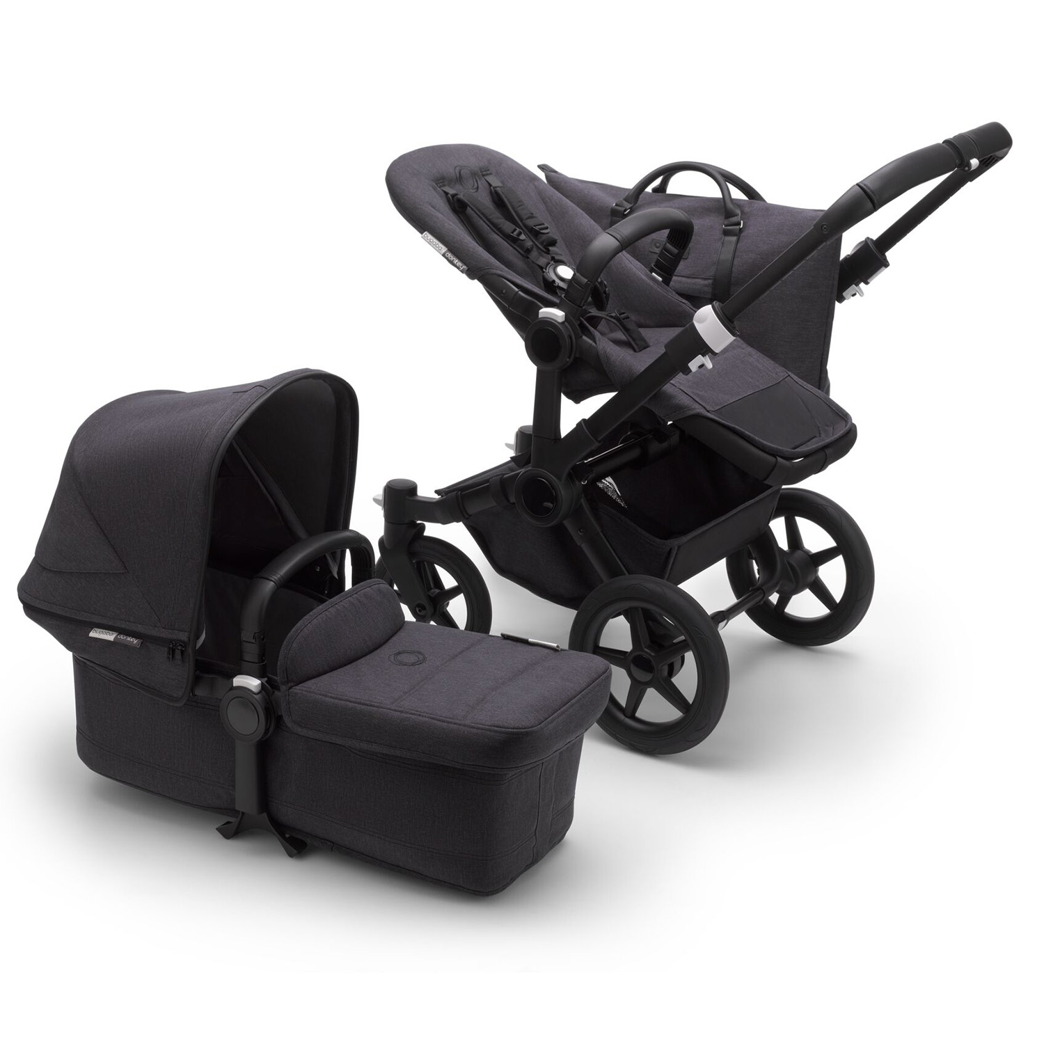 Коляска 2 в1 Bugaboo Donkey3 Complete Mineral Black-Washed Black 189154MC01 - фото 3