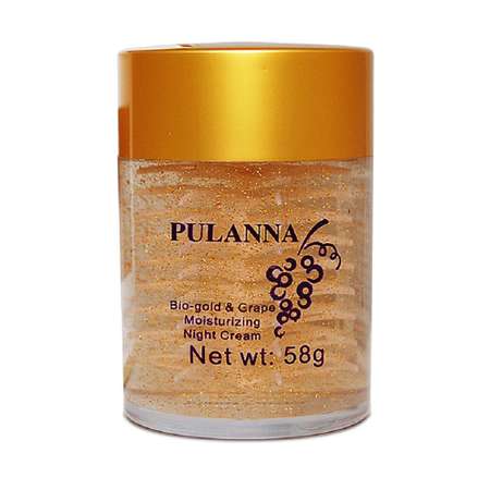 Крем для лица PULANNA Ночной увлажняющий с золотом и экстрактом винограда -Bio-gold Grape Moisturizing Cream 58г