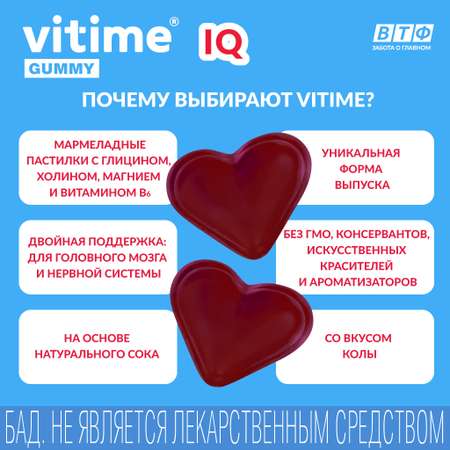 Интеллект Vitime мармеладные пастилки №15 в Zip-пакете