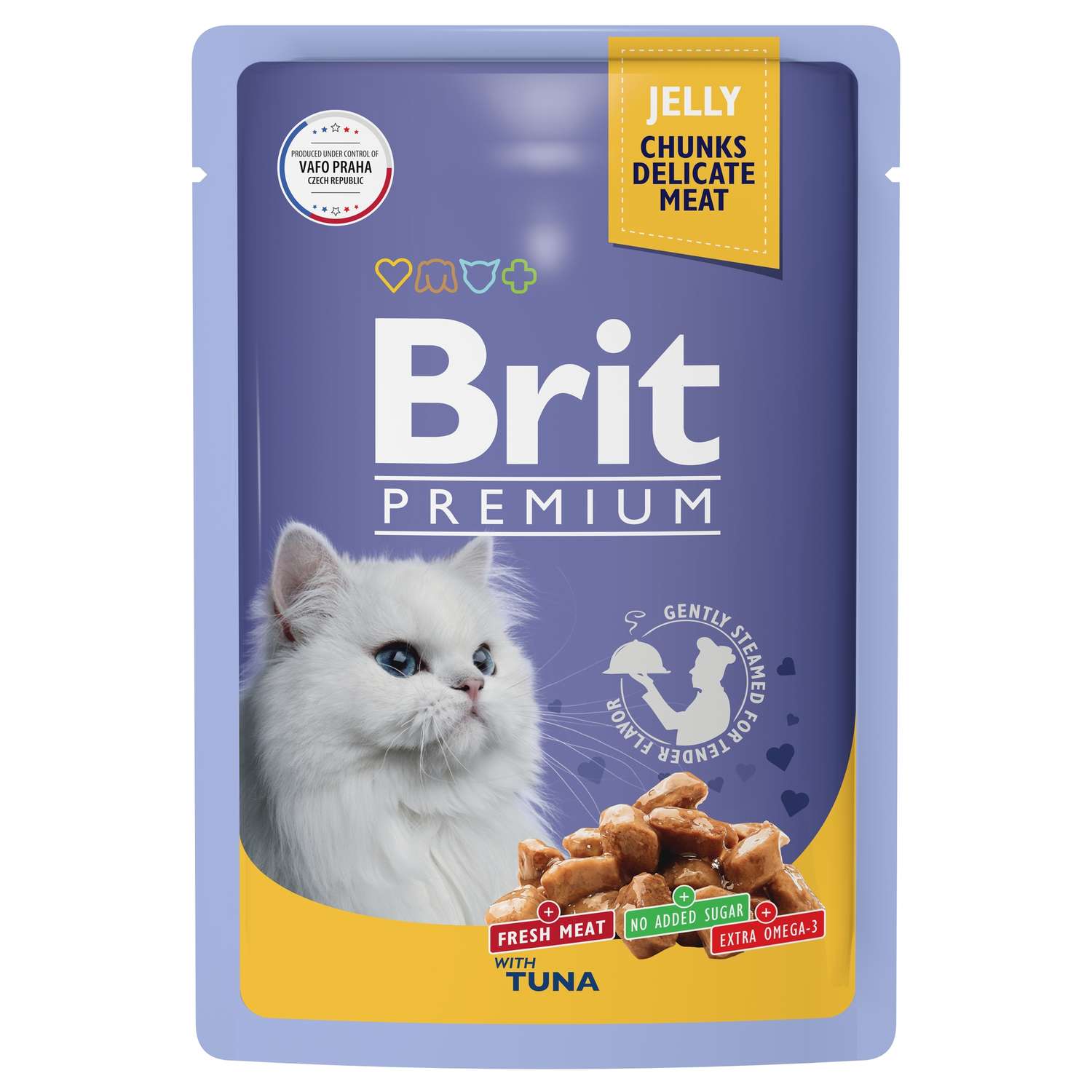 Корм для кошек Brit 85г Premium тунец в желе - фото 1
