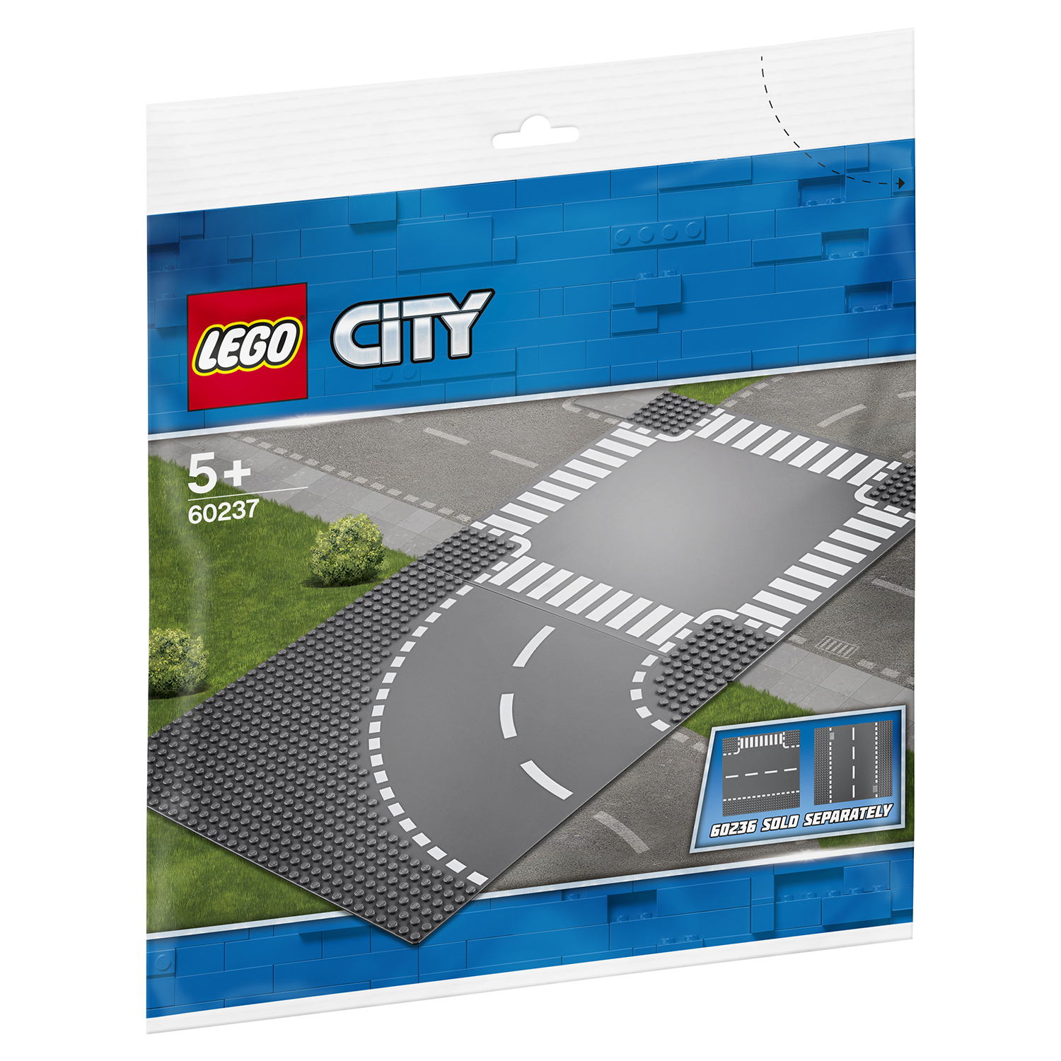 Конструктор LEGO City Supplementary Поворот и перекресток 60237 купить по  цене 99 ₽ в интернет-магазине Детский мир