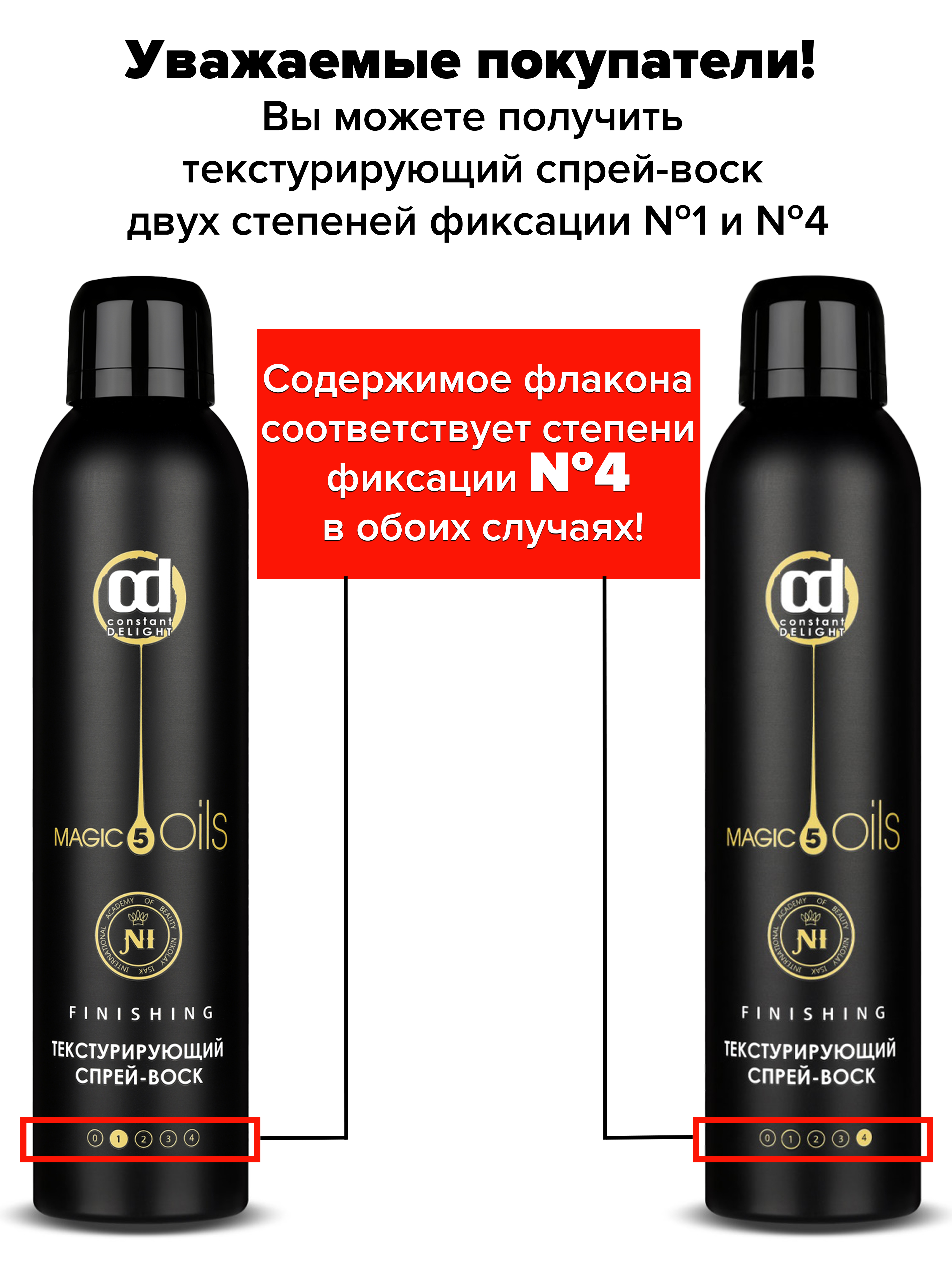 Спрей-воск Constant Delight сильной фиксации MAGIC 5 OILS текстурирующий 250 мл - фото 3