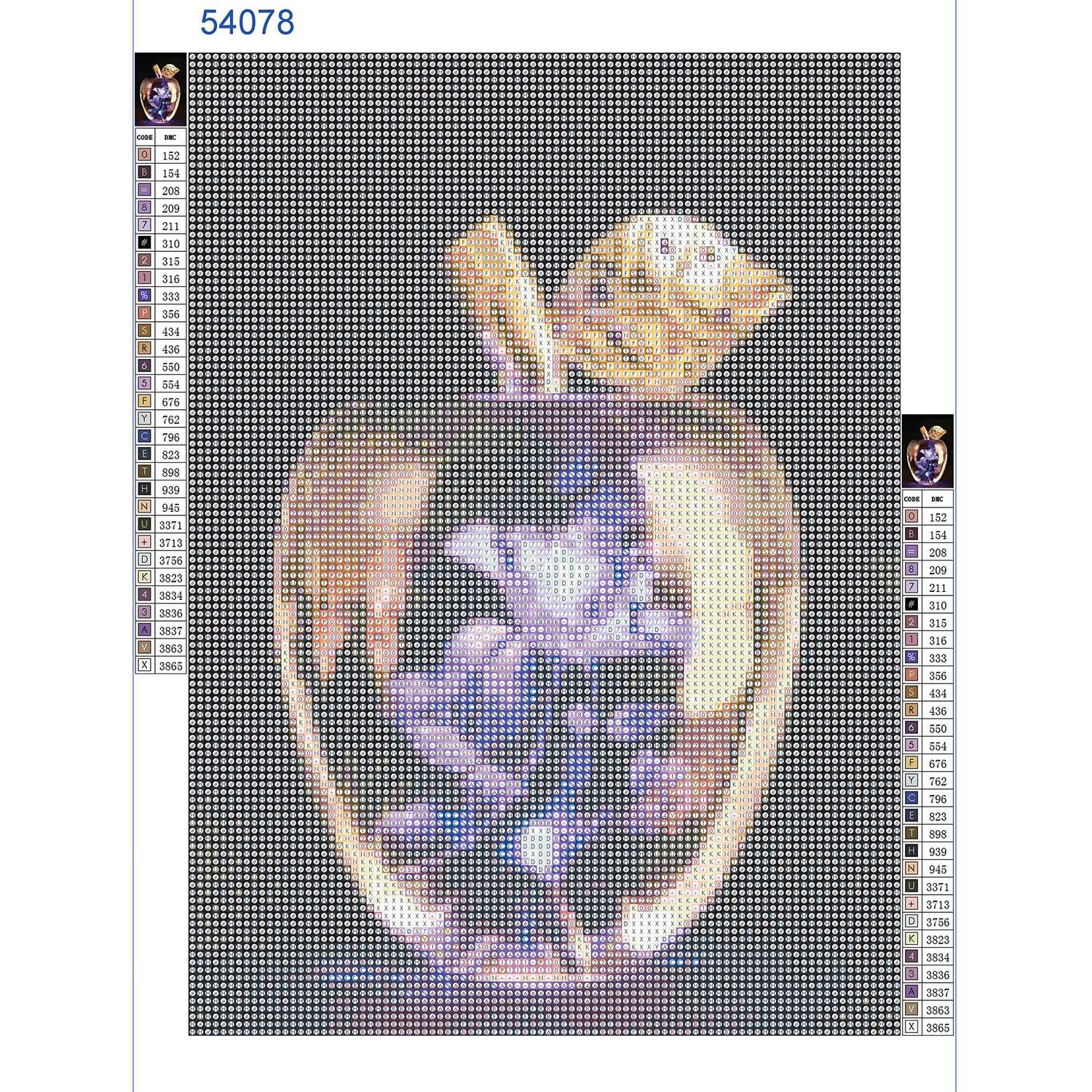 Алмазная мозаика на холсте Solmax Хрустальное яблоко 30 x 40 см CP54078 - фото 2