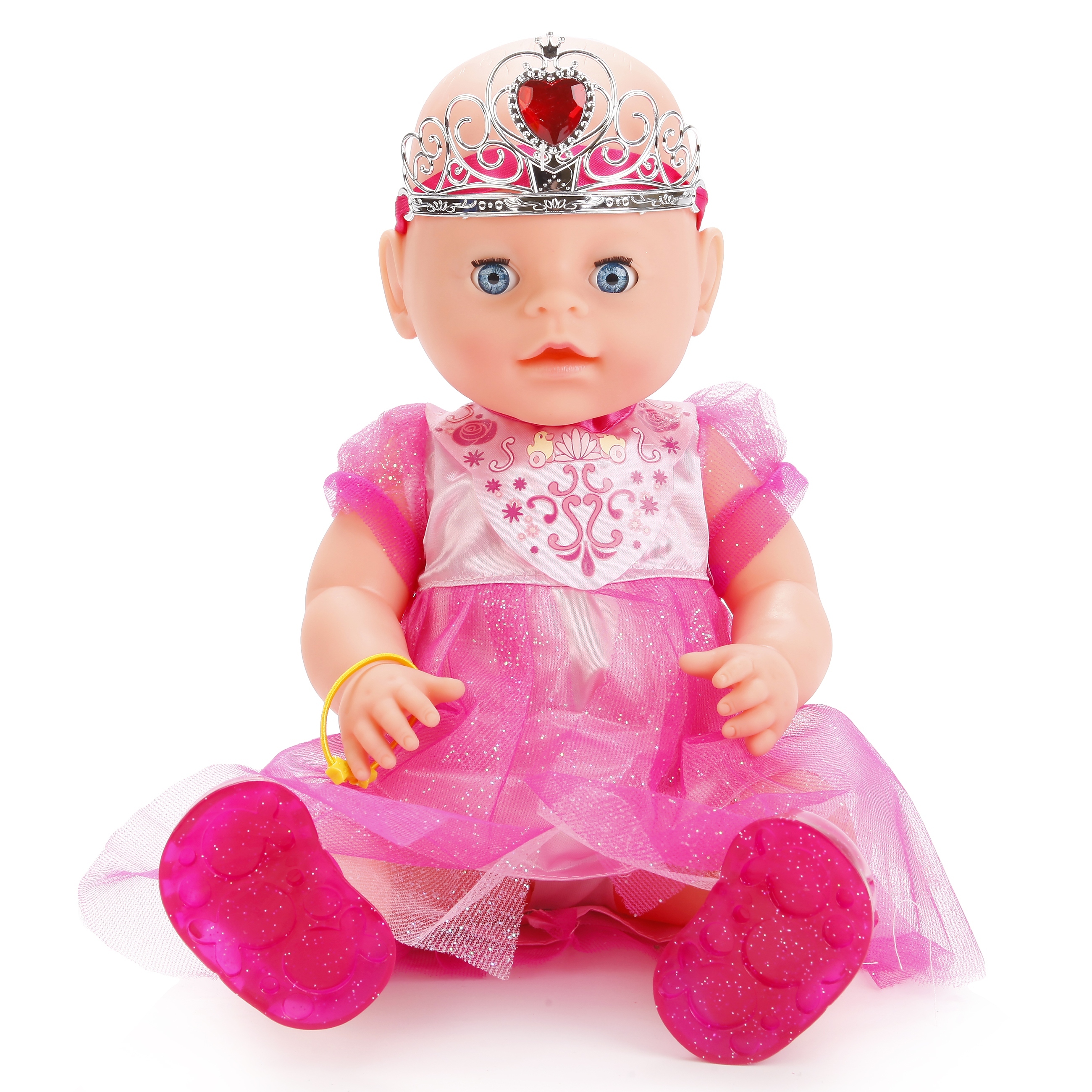 Кукла Карапуз интерактивная в нежно-розовом платье Y40BB-DP-PRS-RU 215457 - фото 3